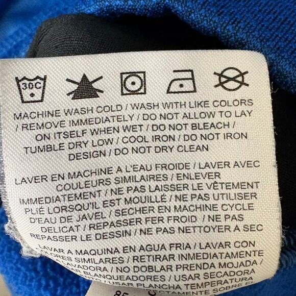 Nike Golf Outdoor Sports Dri-Fit 1/4 Zip Blue Fleece Pullover Mens Sz S - Picture 6 of 6